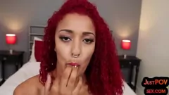 Play PIERCED & INKED Redhead Babe Deepthroats and Rides Cock while Talking Dirty
