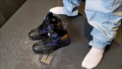 Play Drench and Cum on Jean-Clad Feet in Wet Sneaker Bukkake