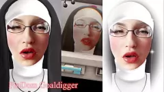 تشغيل يمنحك راهبة في النظارات غرضًا مع الجوان المذهل و POV POV